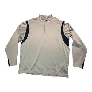 Nike Golf Therma-FIT 1/2 Zip Pullover Mens XL Gold Blackwolf Run Fleece Lined